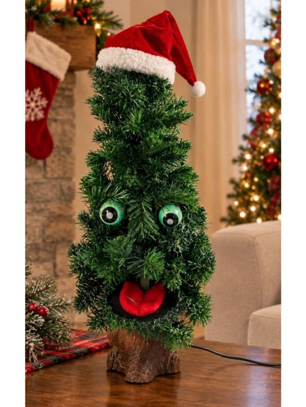 Vintage 1996 Gemmy Douglas Fir Talking Christmas Tree Sings Animated WORKS